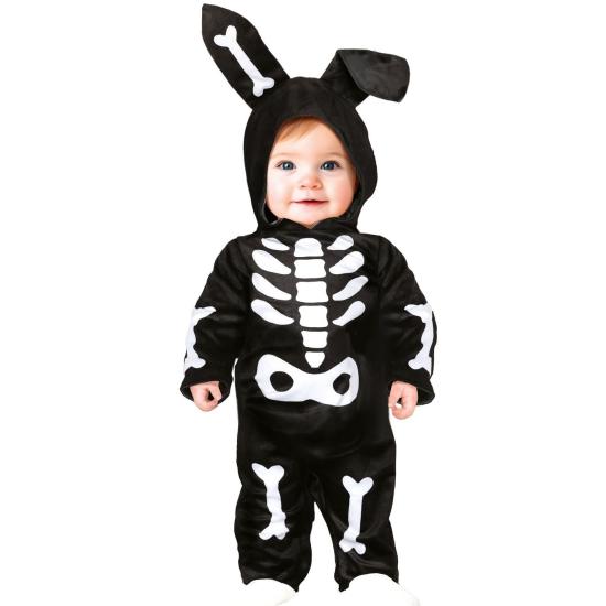 Disfraz Conejo Negro Esqueleto Bebé Disfraz Conejo Negro Esqueleto Bebé