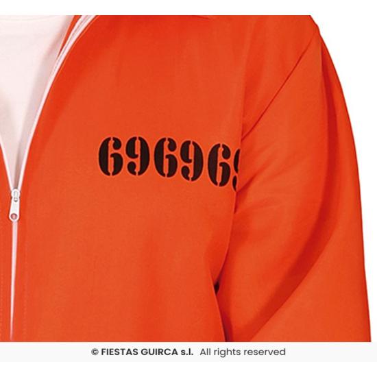 Disfraz Convicto preso para adulto Disfraz Convicto preso para adulto