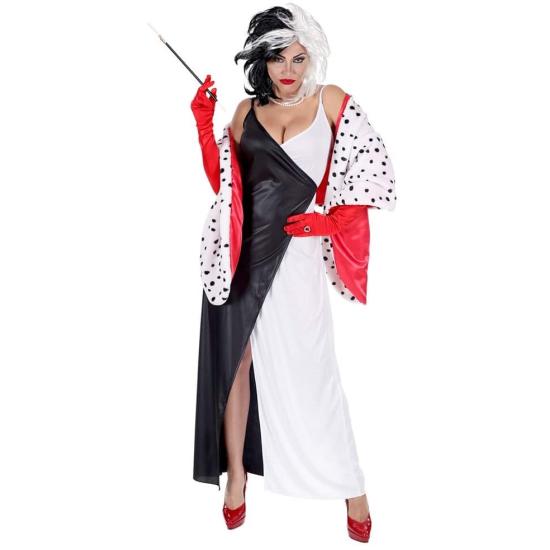 Disfraz Cruella de Vil 101 Dálmatas Lujo  adulta Disfraz Cruella de Vil 101 Dálmatas Lujo  adulta