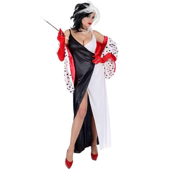 Disfraz Cruella de Vil 101 Dálmatas Lujo  adulta Disfraz Cruella de Vil 101 Dálmatas Lujo  adulta
