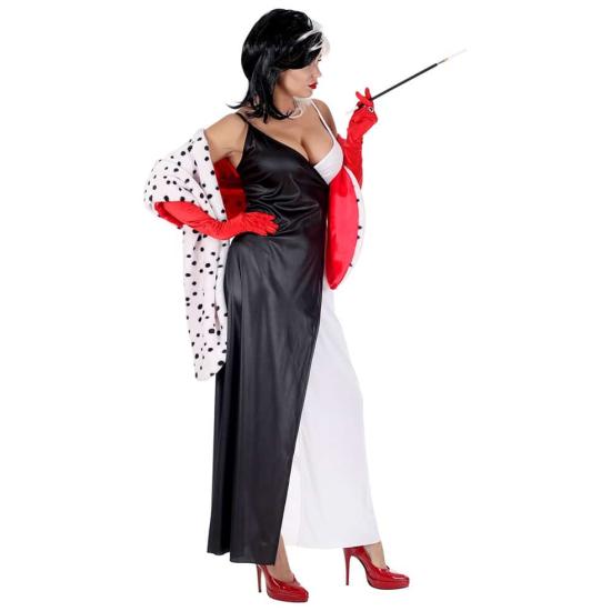 Disfraz Cruella de Vil 101 Dálmatas Lujo  adulta Disfraz Cruella de Vil 101 Dálmatas Lujo  adulta