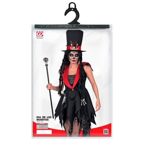 Disfraz “Día de los Muertos” para mujer – vestido y sombrero Disfraz “Día de los Muertos” para mujer – vestido y sombrero