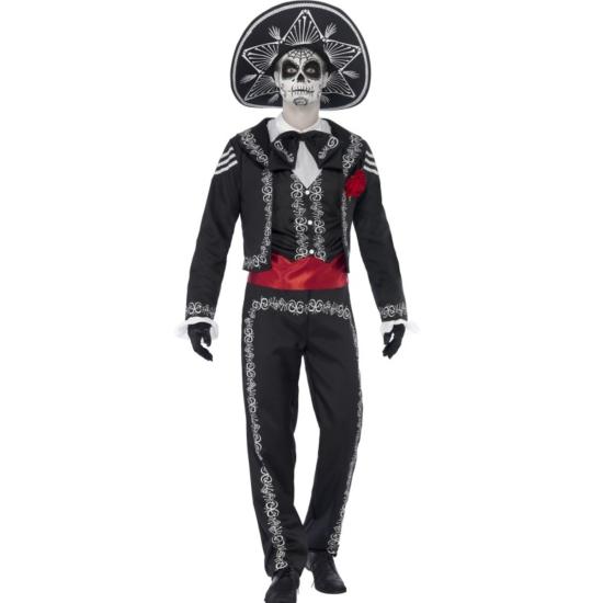 Disfraz Día de los Muertos señor Bones hombre Disfraz Día de los Muertos señor Bones hombre