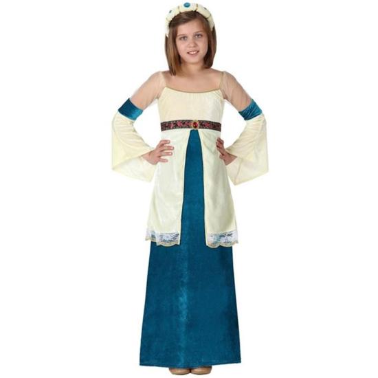 Disfraz Dama Medieval Azul para Niña Disfraz Dama Medieval Azul para Niña