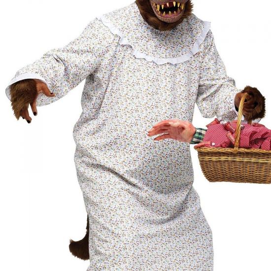 Disfraz de abuela lobo feroz para adulto Disfraz de abuela lobo feroz para adulto