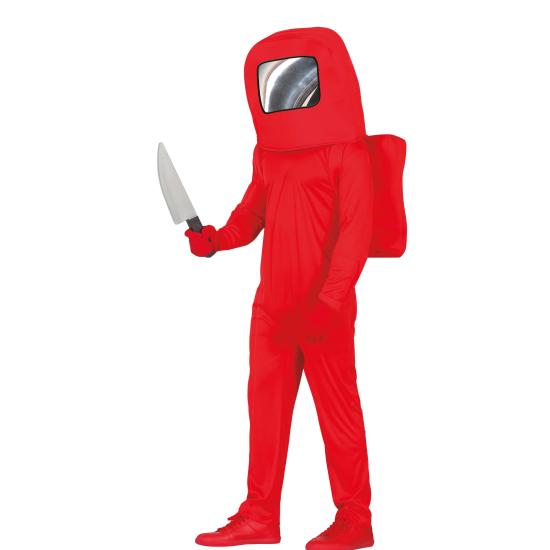 Disfraz de Among Us Rojo para adultos Disfraz de Among Us Rojo para adultos