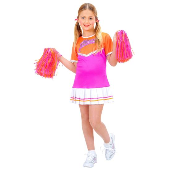 Disfraz de Animadora Rosa con Pompones Disfraz de Animadora Rosa con Pompones