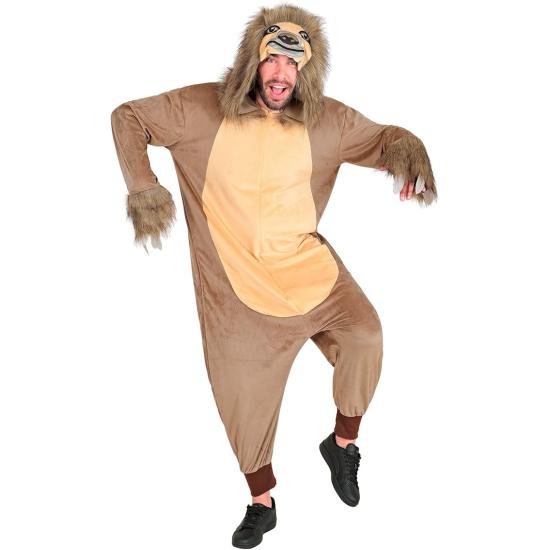 Disfraz de Perezoso para Adulto – Mono de Peluche con Capucha