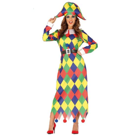 Disfraz de Arlequina Colores adulta Disfraz de Arlequina Colores adulta