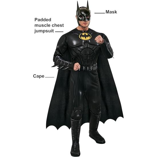 Disfraz de Batman Deluxe Keaton Adulto – DC Comics Flash The Movie Disfraz de Batman Deluxe Keaton Adulto – DC Comics Flash The Movie