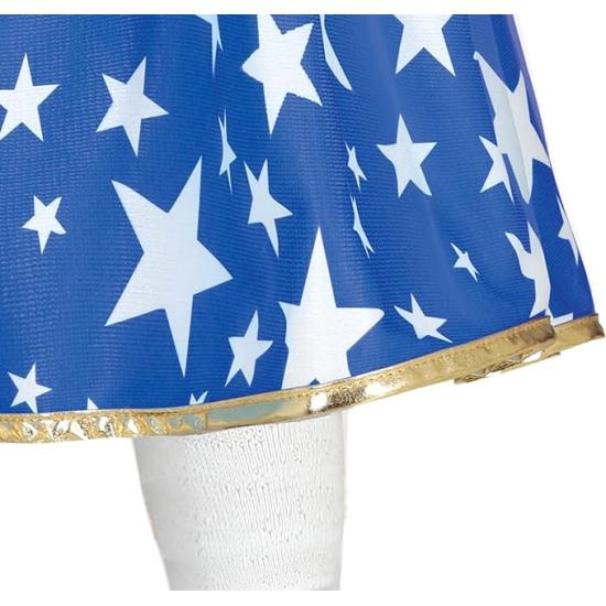 Disfraz de Bebé Maravilla - Vestido Rojo y Azul de Super Heroína con Estrellas para Bebé ** Disfraz de Bebé Maravilla - Vestido Rojo y Azul de Super Heroína con Estrellas para Bebé **