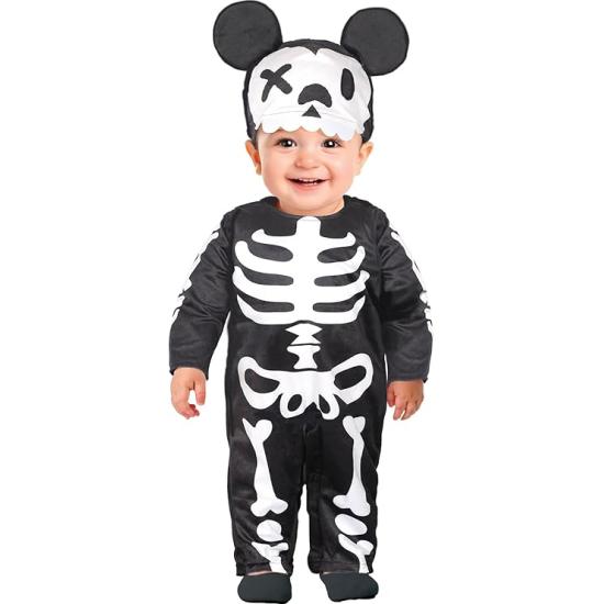 Disfraz de Bebé Mousy Mickey Esqueleto con Gorro y Mono Disfraz de Bebé Mousy Mickey Esqueleto con Gorro y Mono