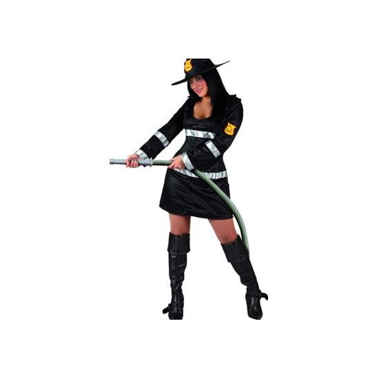 DISFRAZ DE BOMBERA NEGRO TALLA XL DISFRAZ DE BOMBERA NEGRO TALLA XL