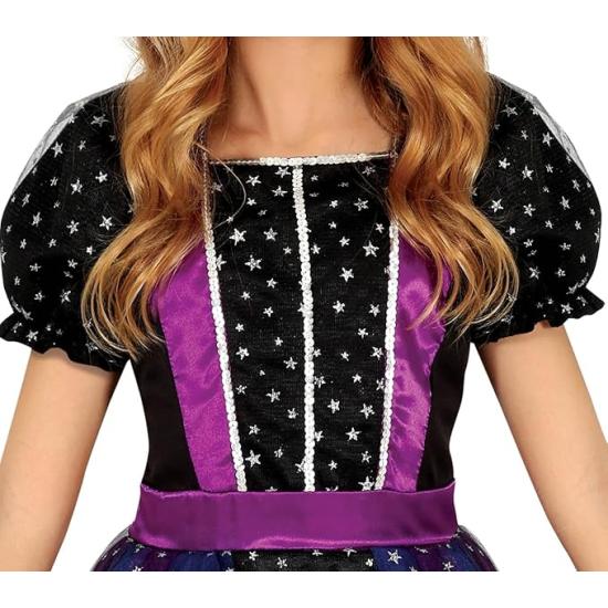 Disfraz de Bruja Estrellas con Purpurina para Niña (Sombrero + Vestido) Disfraz de Bruja Estrellas con Purpurina para Niña (Sombrero + Vestido)