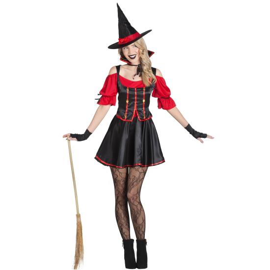 Disfraz de Bruja Negra y Roja adulta Disfraz de Bruja Negra y Roja adulta