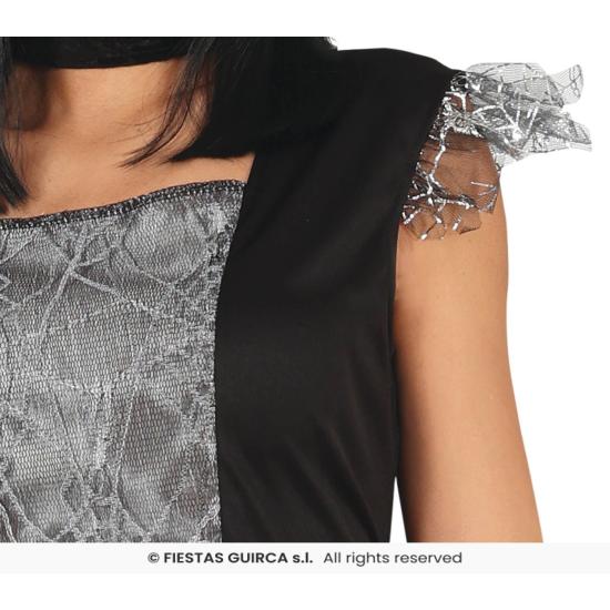 Disfraz de Bruja Telaraña Plateada – Vestido con Sombrero – Disfraz de Halloween para Mujer Disfraz de Bruja Telaraña Plateada – Vestido con Sombrero – Disfraz de Halloween para Mujer