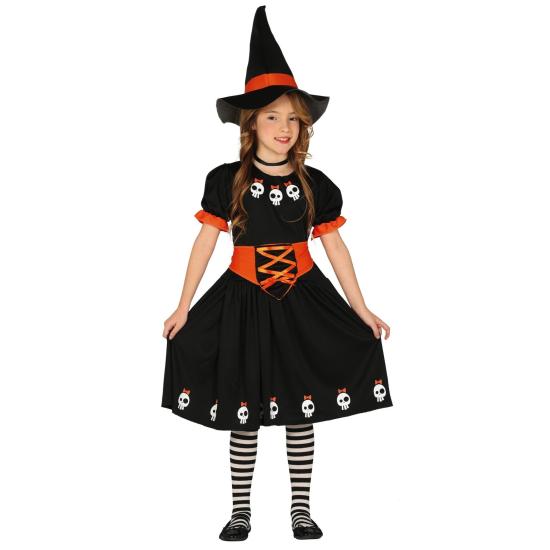 Disfraz de Brujita Calaveras para niña Disfraz de Brujita Calaveras para niña