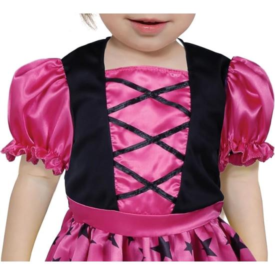 Disfraz de Brujita Estrellas Rosa para Bebé Niña Disfraz de Brujita Estrellas Rosa para Bebé Niña