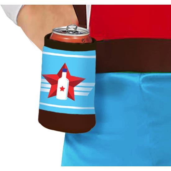 Disfraz de Capitán Vodka - Disfraz Divertido de Superhéroe Musculoso con Sujeta Cervezas para Hombre Adulto ** Disfraz de Capitán Vodka - Disfraz Divertido de Superhéroe Musculoso con Sujeta Cervezas para Hombre Adulto **