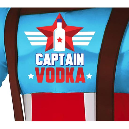 Disfraz de Capitán Vodka - Disfraz Divertido de Superhéroe Musculoso con Sujeta Cervezas para Hombre Adulto ** Disfraz de Capitán Vodka - Disfraz Divertido de Superhéroe Musculoso con Sujeta Cervezas para Hombre Adulto **