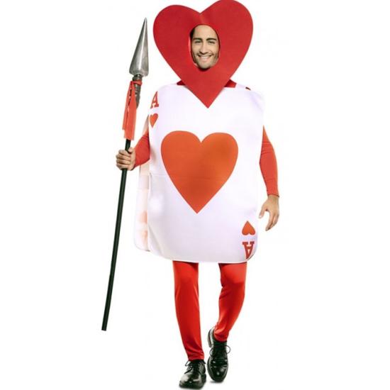 Disfraz de Carta As de Corazones Alicia para adultos Disfraz de Carta As de Corazones Alicia para adultos