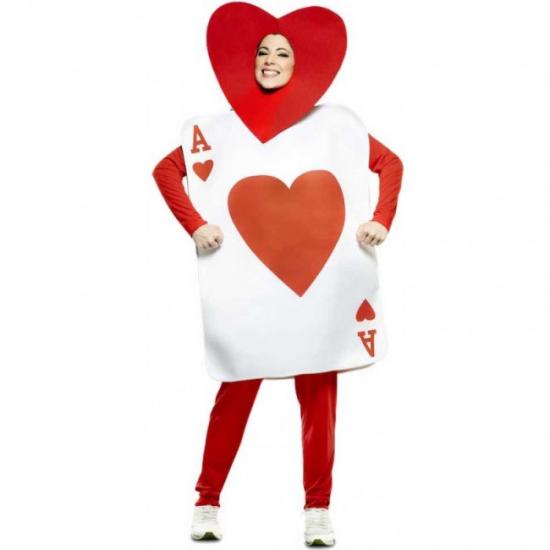 Disfraz de Carta As de Corazones Alicia para adultos Disfraz de Carta As de Corazones Alicia para adultos