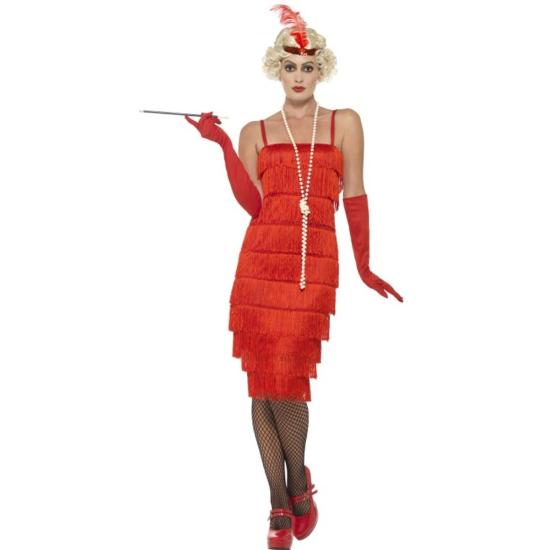 Disfraz de charletón años 20 rojo chica Disfraz de charletón años 20 rojo chica