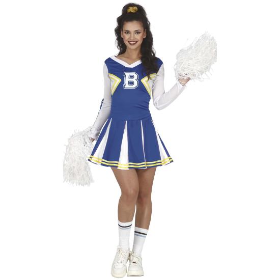 Disfraz de Cheerleader Azul para adulta Disfraz de Cheerleader Azul para adulta