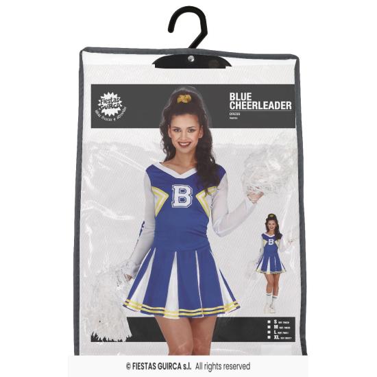 Disfraz de Cheerleader Azul para adulta Disfraz de Cheerleader Azul para adulta
