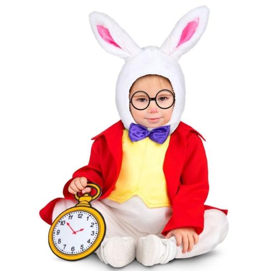 Disfraz de Conejo Alicia con Reloj para Bebé Disfraz de Conejo Alicia con Reloj para Bebé