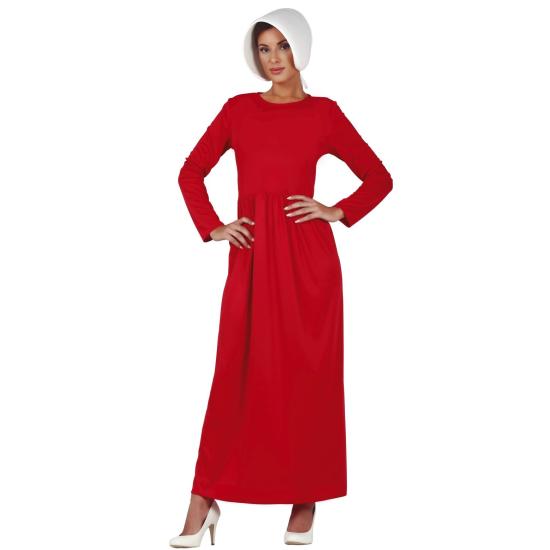 Disfraz de El Cuento de la Criada con tocado para mujer Disfraz de El Cuento de la Criada con tocado para mujer