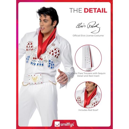 Disfraz de el Rey del Rock Elvis Deluxe para hombre Disfraz de el Rey del Rock Elvis Deluxe para hombre