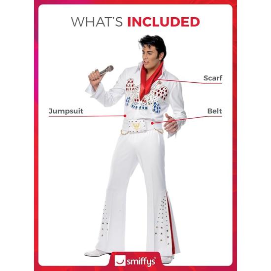 Disfraz de el Rey del Rock Elvis Deluxe para hombre Disfraz de el Rey del Rock Elvis Deluxe para hombre