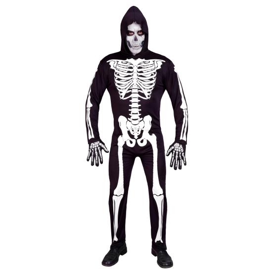 Disfraz de Esqueleto con Capucha para Adulto – Clásico de Halloween Disfraz de Esqueleto con Capucha para Adulto – Clásico de Halloween