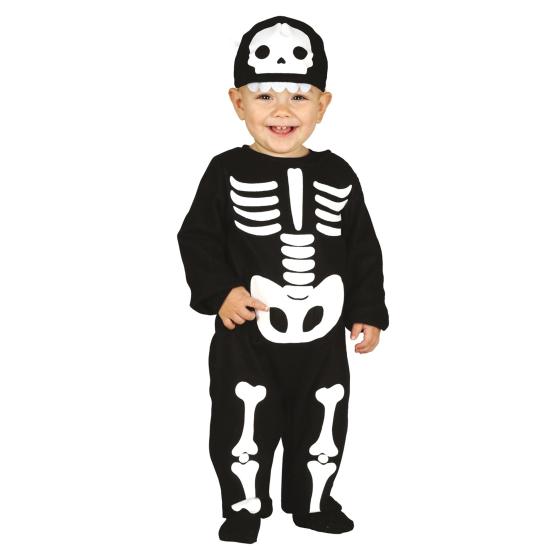 Disfraz de esqueleto con capucha para bebé Disfraz de esqueleto con capucha para bebé