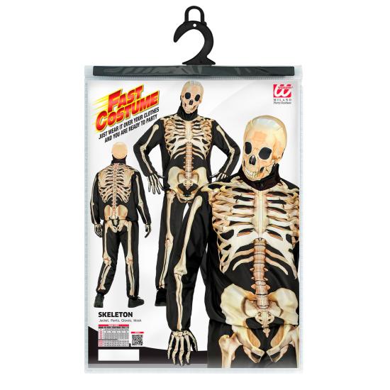 Disfraz de Esqueleto "Fast Costume" – Adulto Disfraz de Esqueleto "Fast Costume" – Adulto