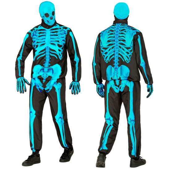 Disfraz de Esqueleto "Fast Costume" – Adulto Fluorescente Azul Disfraz de Esqueleto "Fast Costume" – Adulto Fluorescente Azul