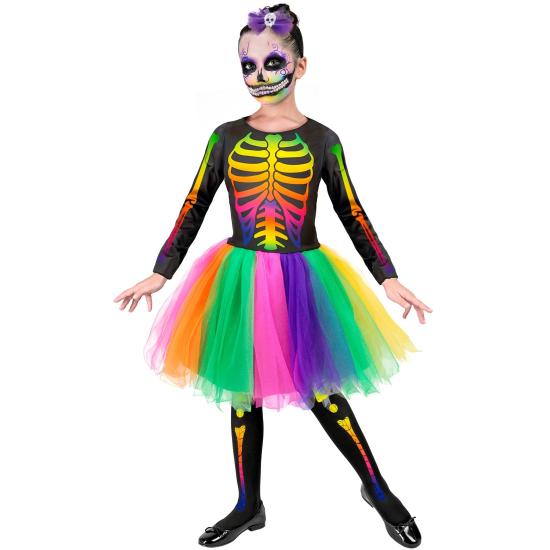 Disfraz de Esqueleto Multicolor niñas Disfraz de Esqueleto Multicolor niñas