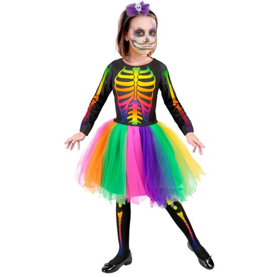 Disfraz de Esqueleto Multicolor niñas Disfraz de Esqueleto Multicolor niñas