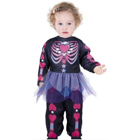 Disfraz de Esqueleto Rosa para Bebé Niña Disfraz de Esqueleto Rosa para Bebé Niña