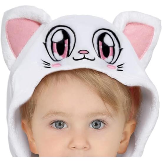 Disfraz de Gatito Rosa - Mono Rosa con Capucha Gato y Tutu para Bebé ** Disfraz de Gatito Rosa - Mono Rosa con Capucha Gato y Tutu para Bebé **