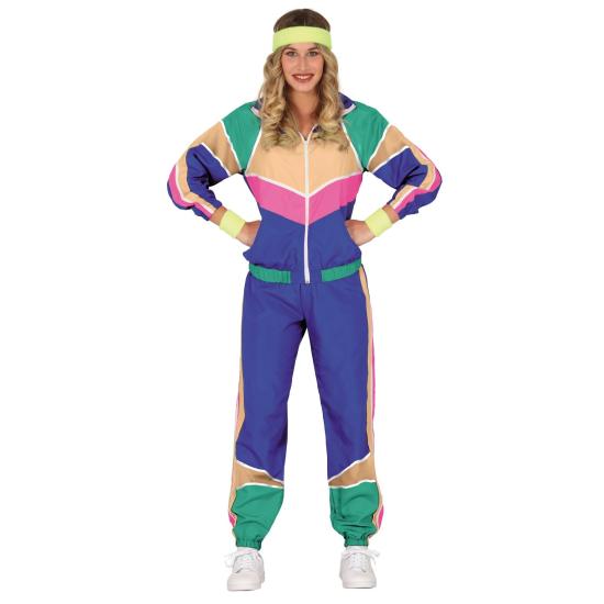 Disfraz de gimnasta de los 80 de colores para mujer Disfraz de gimnasta de los 80 de colores para mujer