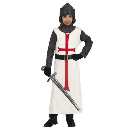 Disfraz de Guerrero Medieval Templario para Niño Disfraz de Guerrero Medieval Templario para Niño