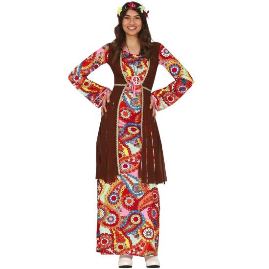 Disfraz de Hippie con Vestido Largo para Mujer ** Disfraz de Hippie con Vestido Largo para Mujer **