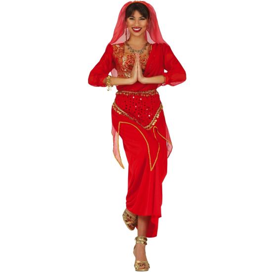 Disfraz de India Bollywood Rojo para Mujer Disfraz de India Bollywood Rojo para Mujer