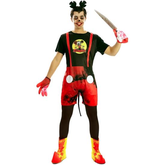 Disfraz de Mickey Mouse Zombi para Hombre Talla ML Disfraz de Mickey Mouse Zombi para Hombre Talla ML