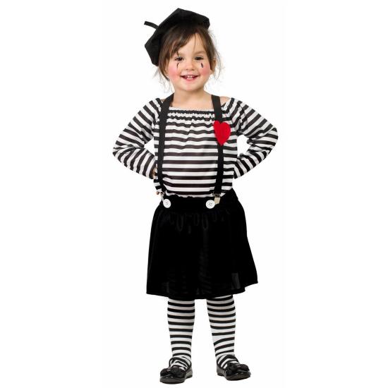 Disfraz de Mimo para Niña Disfraz de Mimo para Niña