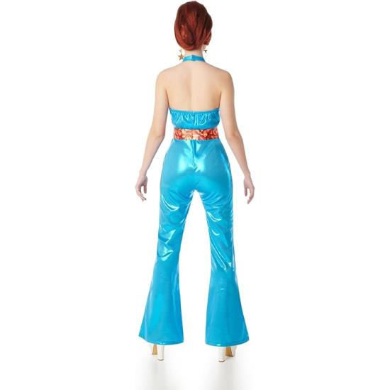 🕺 Disfraz de Disco Azul Mujer Años 70