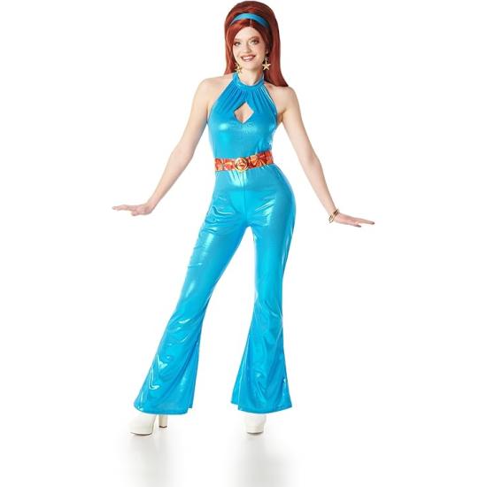 🕺 Disfraz de Disco Azul Mujer Años 70