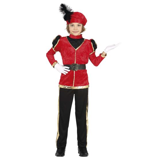 Disfraz de Paje Real Navideño Rojo para niño Disfraz de Paje Real Navideño Rojo para niño
